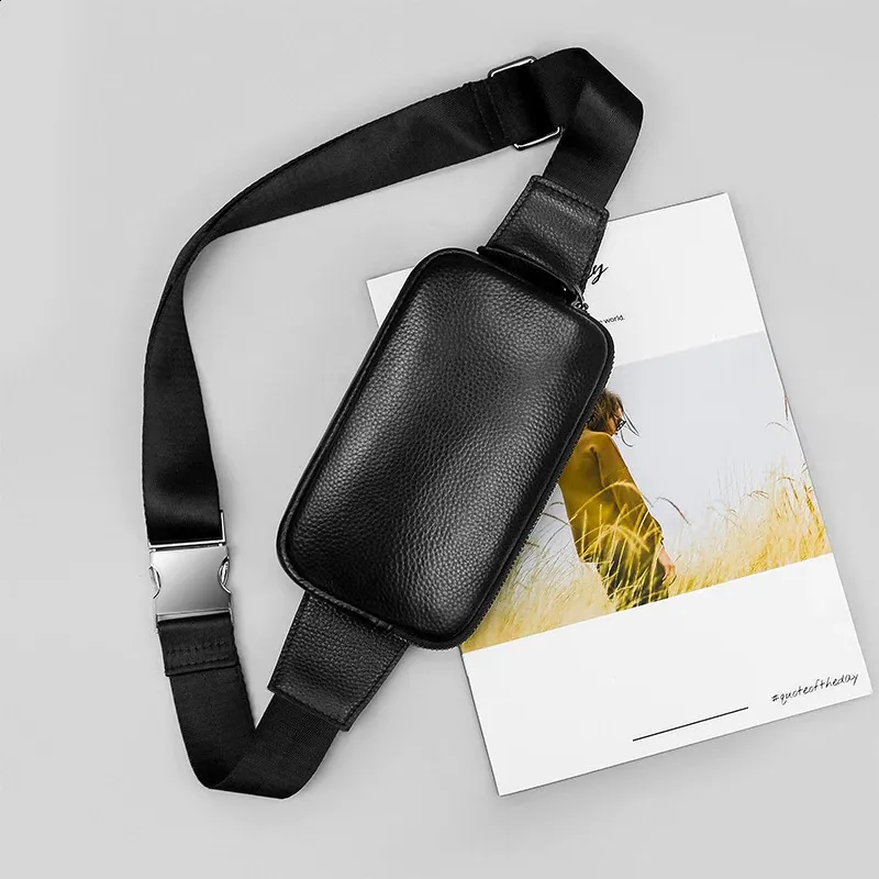 Leather Pack Fanny Bag for Men Women Outdoor Travel Sports Running Walking Hiking Slim Cell Phone Purse Waist Wallet_voghion.com