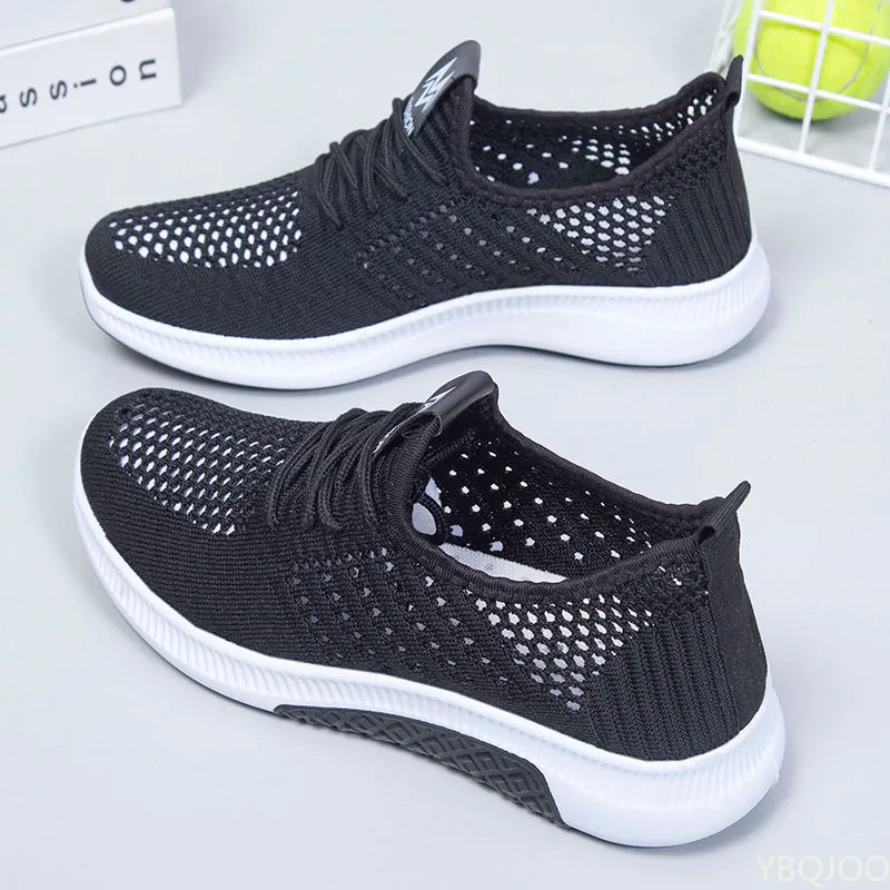 Flat Casual Fashion Breathable Mesh Vulcanized Shoes Women Sneakers Summer Ladies Boat Shoe atos Para Mujer_voghion.com