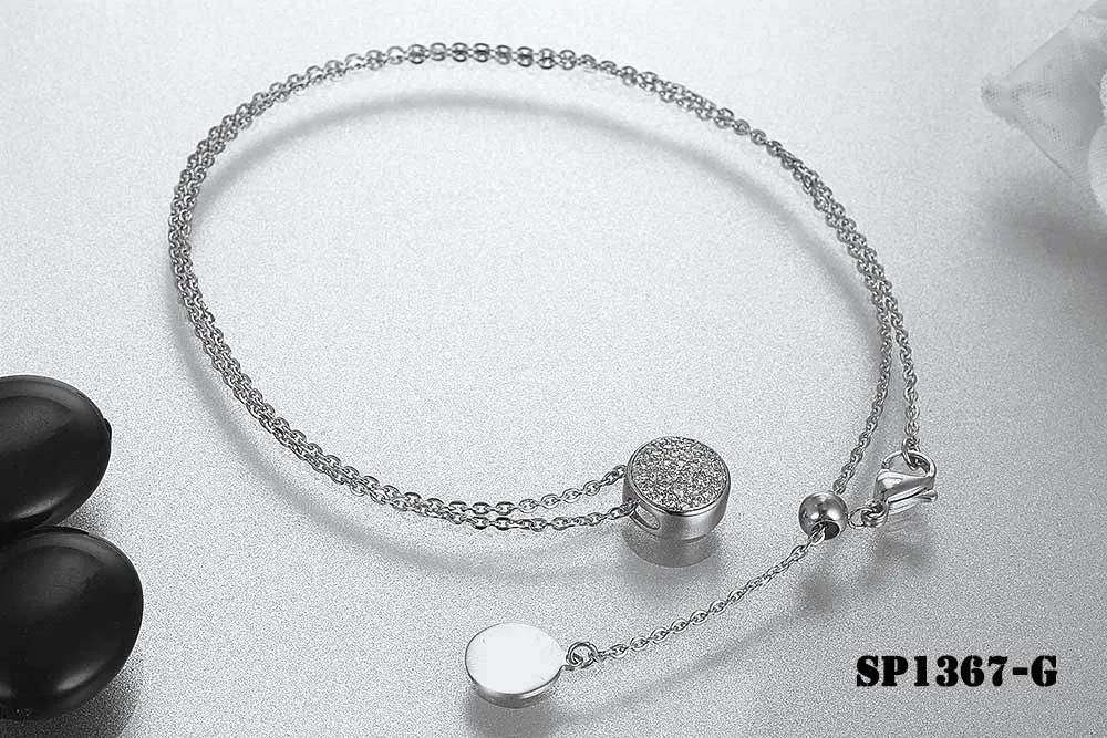 Pendant Necklace For Women Adjustable Copper Round Stone Jewelry_voghion.com