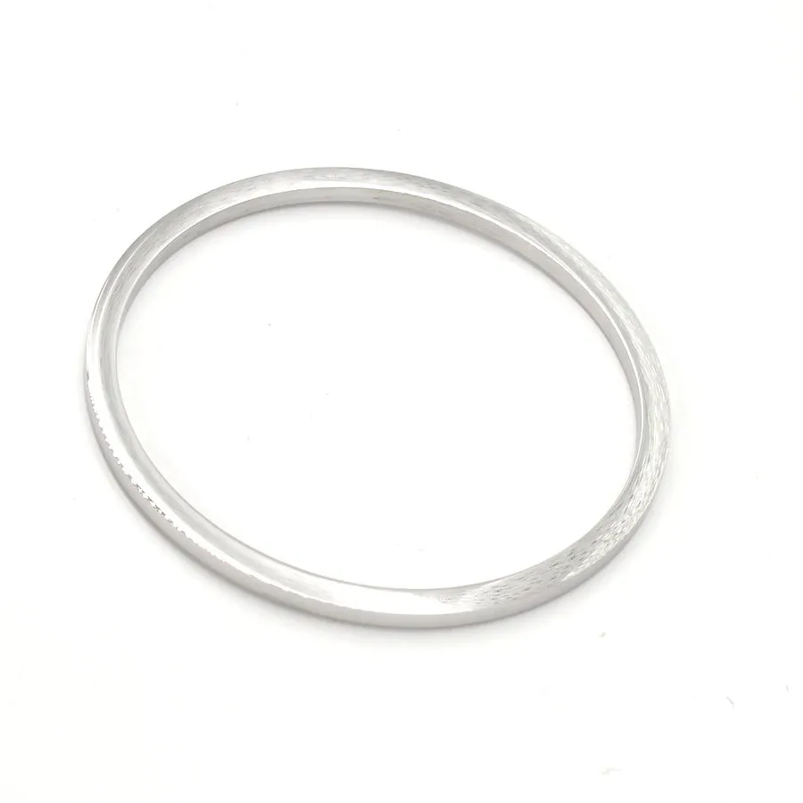Stainless Steel Bangle Bracelet Polished Metal Cuff For Women_voghion.com