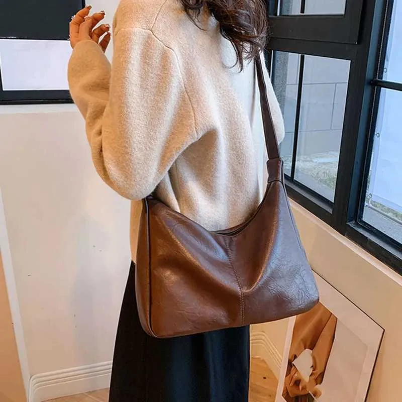 Retro Damen Umhängetasche, Große Handtasche Für Freizeit & Alltag_voghion.com