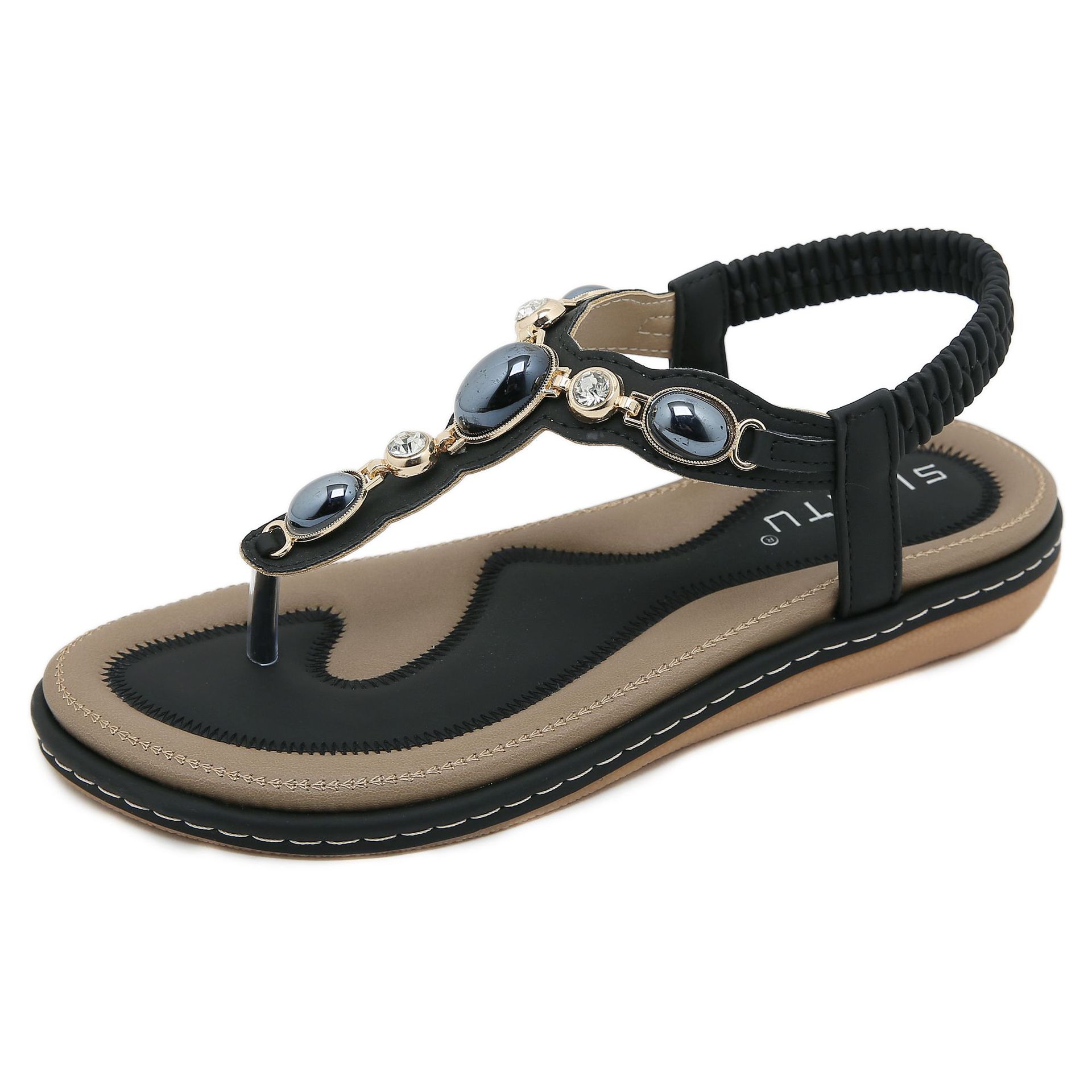W676-6 Nuovi sandali piatti comodi, casual e alla moda del 2025 per le donne in spiaggia in Thailandia_voghion.com