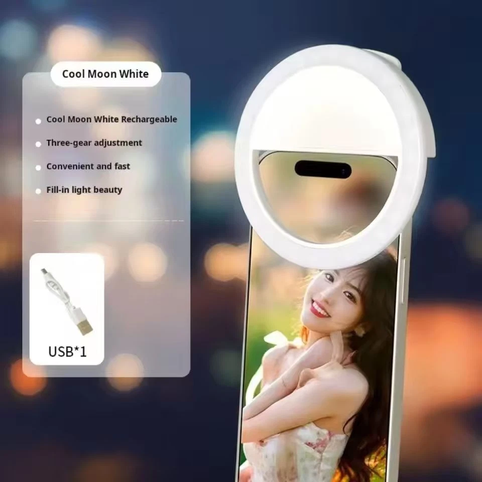 Portable Selfie LED Light Ring Fill Camera Flash For Mobile Phone Universal IPad_voghion.com