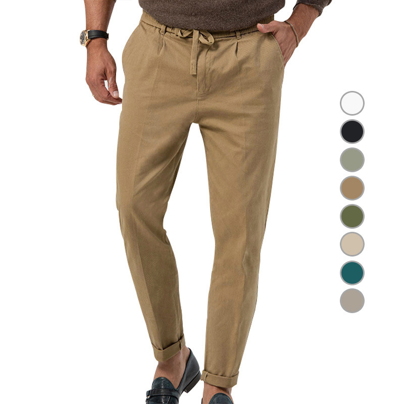 Pantalones casuales versátiles y de moda para hombre primavera/verano 2024