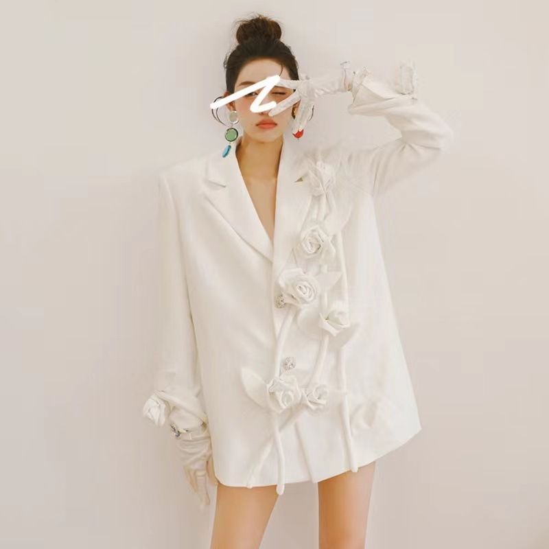 Îmbrăcăminte pentru femei, alb, tridimensional, lejer, pentru femei, design greu, slim, elegant, rhie_voghion.com