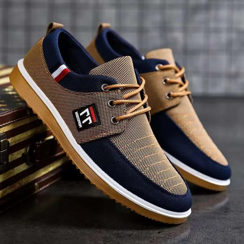 Canvas Casual Shoes For Men Trainers Patchwork Outdoor Flat Sneakers ss1 ss_voghion.com