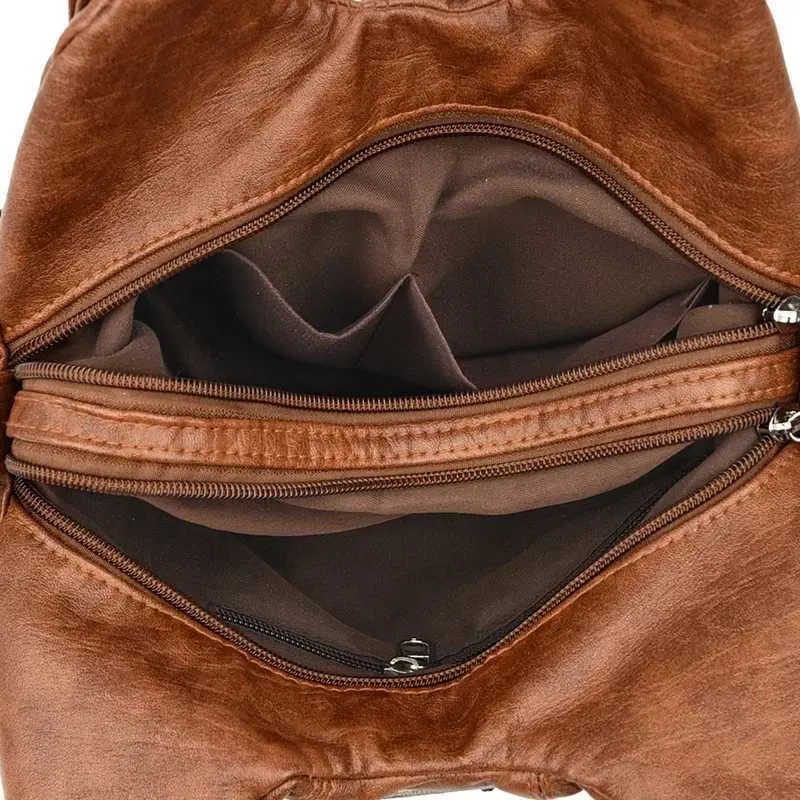 Black Shoulder Bag For Women Mini Motorcycle Style Handbag_voghion.com