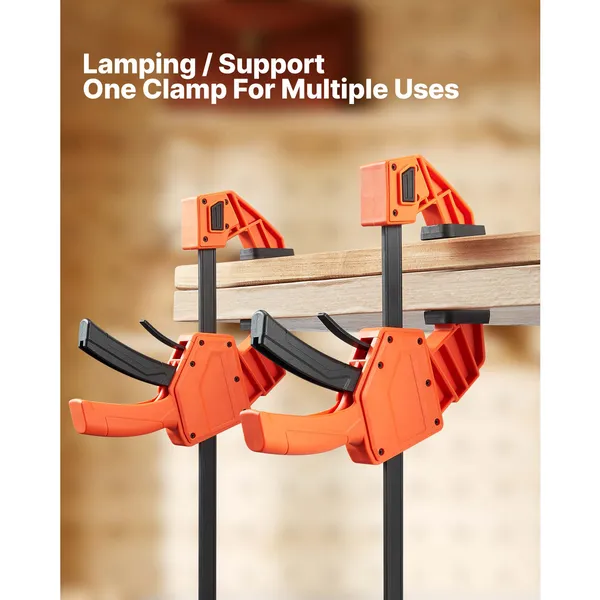 Quick-grip F-clamp Bar Clamps For Woodworking 2-pack Orange Black_voghion.com