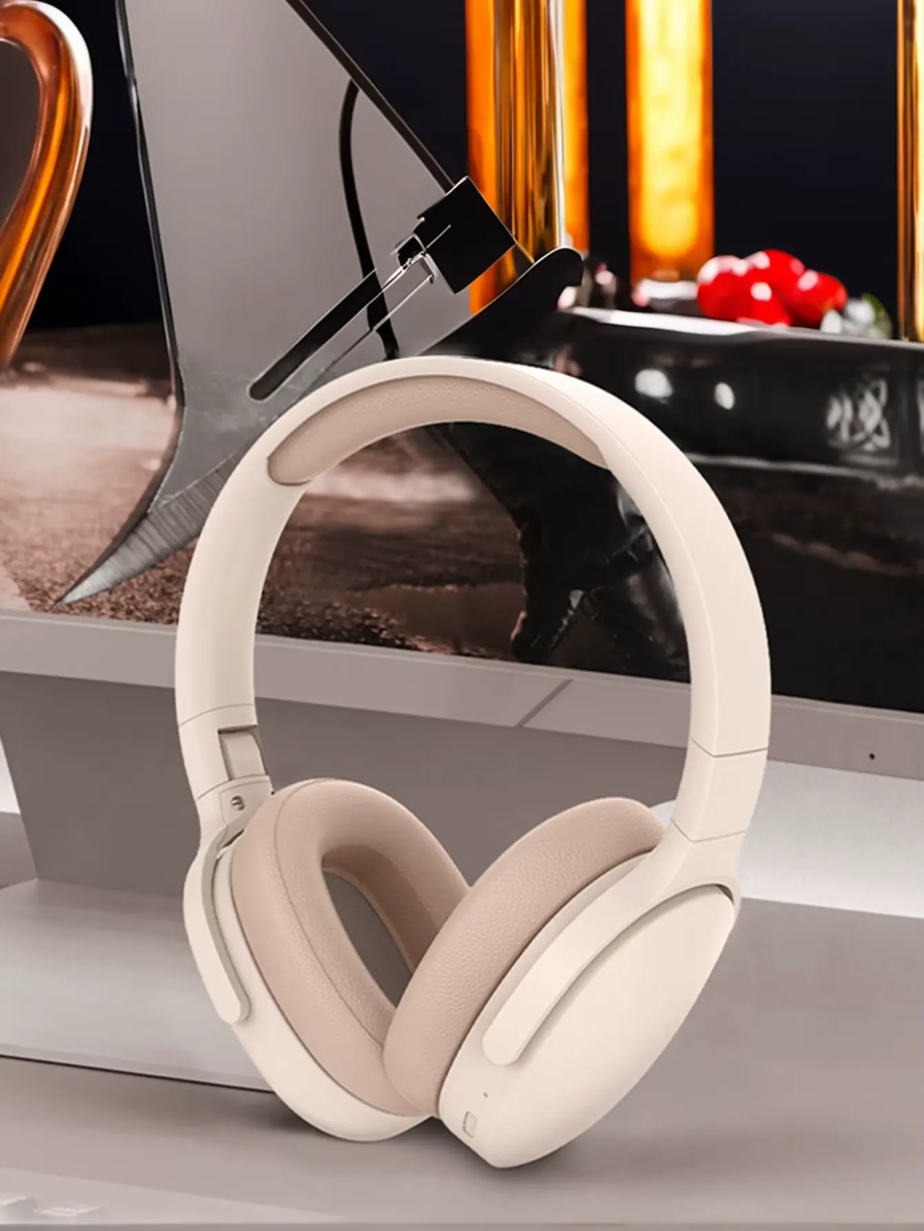 Wireless Bluetooth Headphones With Noise Cancelling Microphone_voghion.com