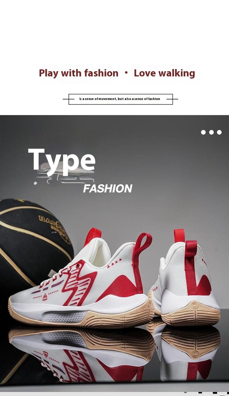 Verschleißfeste Basketballschuhe für Herren, Sport-Air-Cushion-Sohle, solide, scharfkantige, professional_voghion.com