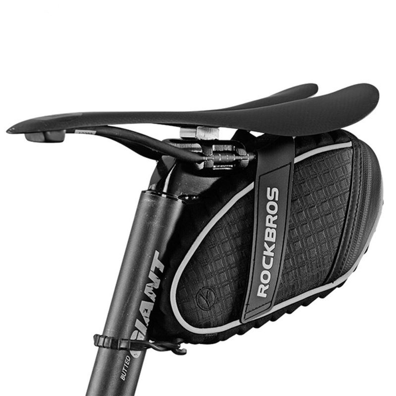 Sacoche de selle ROCKBROS, sacoche de vélo avec crochet pour lumière, coque 3D, étanche, disponible en 3 couleurs_voghion.com