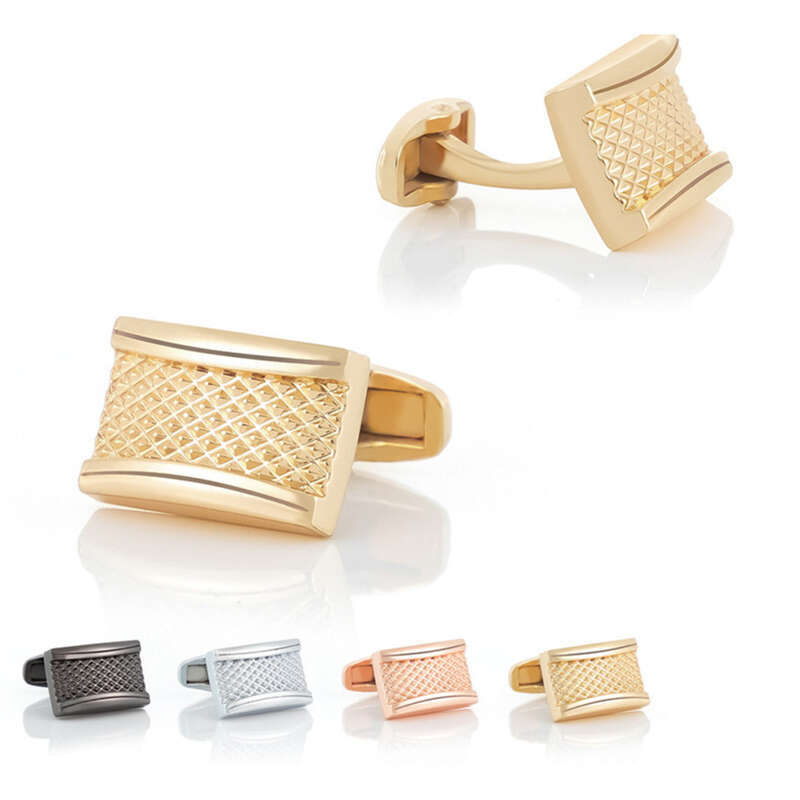 Nouveaux boutons de manchette de chemise français pour hommes en métal concave haut de gamme_voghion.com