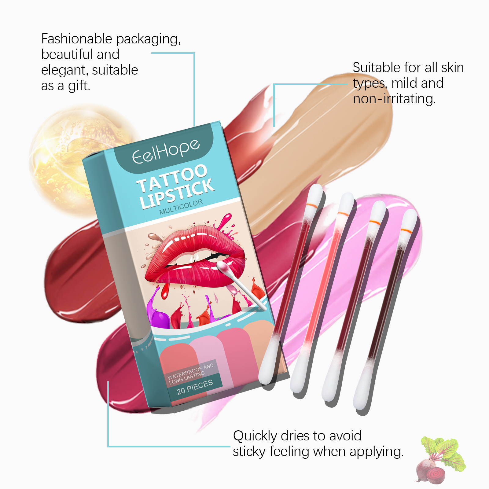 Eelhope Wattestäbchen Lippenstift Für Langanhaltende Feuchtigkeit_voghion.com