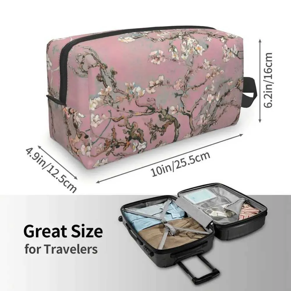 Blossoms Make-up für Frauen Reise Kosmetik Organizer süße blühende Al Baum Aufbewahrungstasche Y241023_voghion.com