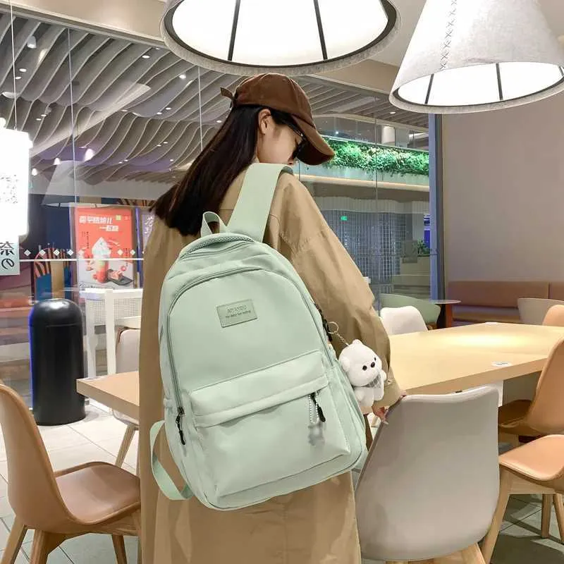 Neue Weibliche Mode Dame Hohe Kapazität Wasserdichte College Rucksack Trendy Frauen Laptop Schule Taschen Nette Mädchen Reise Buch_voghion.com