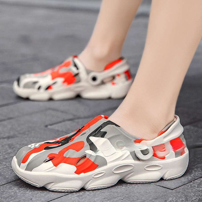 Men's Summer Thick Bottom Sandals, Non-slip, Lightweight, Youth Perforated Breathable Mesh_voghion.com