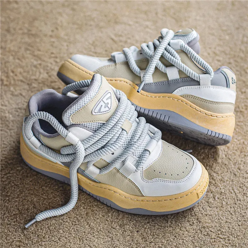 für Männer Tennis Retro Y2K Brot Hip-Hop Punk Skateboard Männliche Sneakers Paar Outdoor Sport Freizeitschuhe 240618_voghion.com