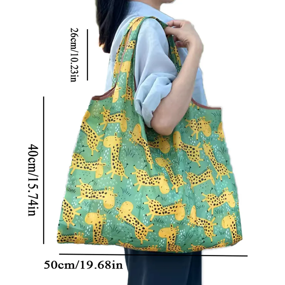 Large Reusable Eco Bag Grocery Beach Toy Storage Bags Shoulder Shopping Foldable Tote Pouch Package_voghion.com