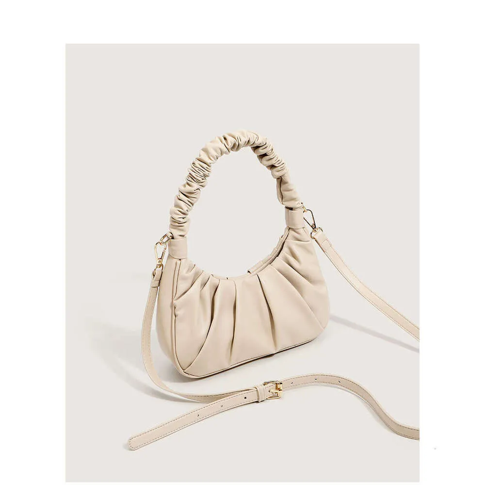 Nouveau sac fourre-tout plissé en cuir souple avec nuages Dumpg, sacs sous les bras, sac à bandoulière d'été, tenue de rue_voghion.com