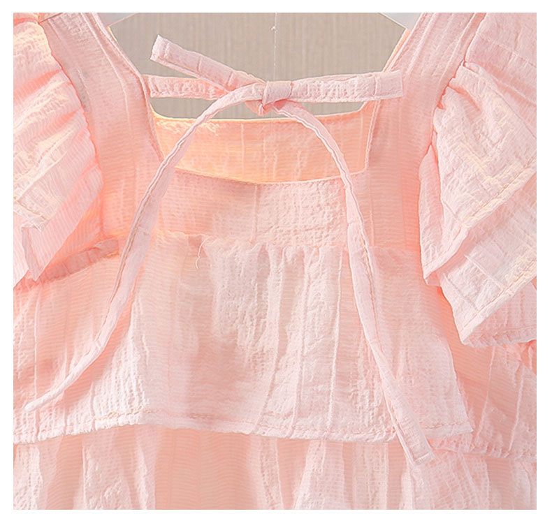 Mère et enfants Nouveaux costumes d'été élégants pour filles d'été 2024 filles à manches courtes vêtements d'été coréens short en jean costume deux pièces_voghion.com