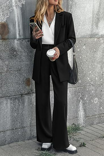 Professional Pant Suit For Women Elegant Office Trouser Set_voghion.com