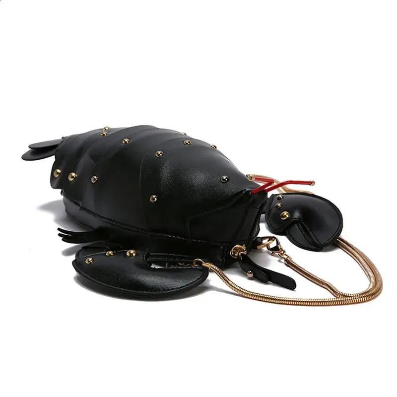 Modische, süße Umhängetaschen aus PU-Leder in Hummerform für Frauen, Schultertasche für Damen, Umhängetasche 240820_voghion.com