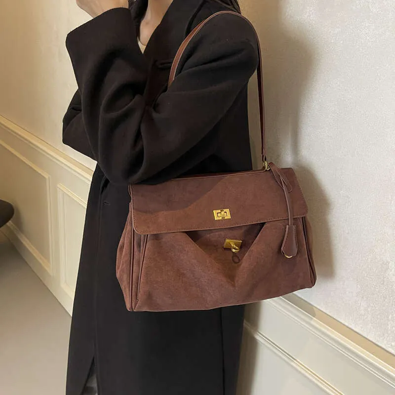 Herbst Winter Neue Frauen Wildleder Leder Tasche Schulter Handtasche Und Geldbörsen Designer Taschen Chic Mode Dame Trendy Satchel_voghion.com