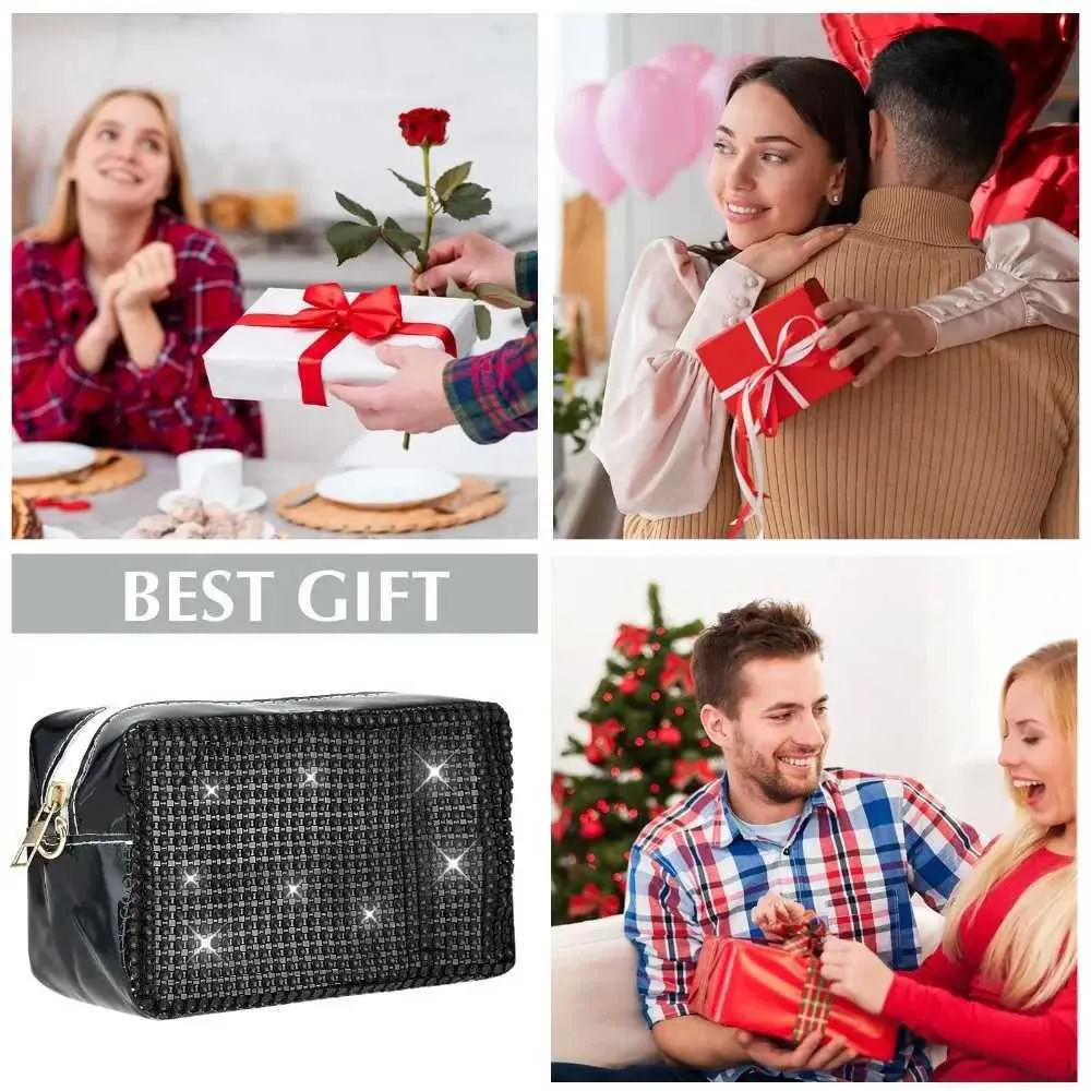 Sparkly Rhinestone Evening Clutch Bag With Chain Shoulder Strap_voghion.com