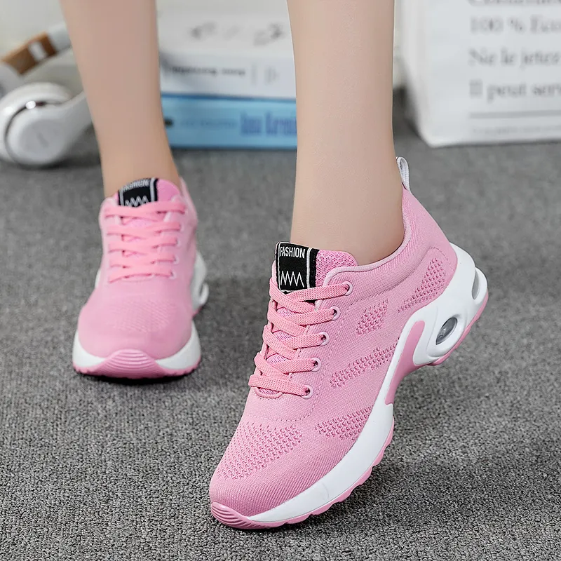 Trainers Ladies Casual Mesh Sneakers Pink Women Flat Lightweight Soft Breathable Footwear Basket Running Shoes Plus Size_voghion.com