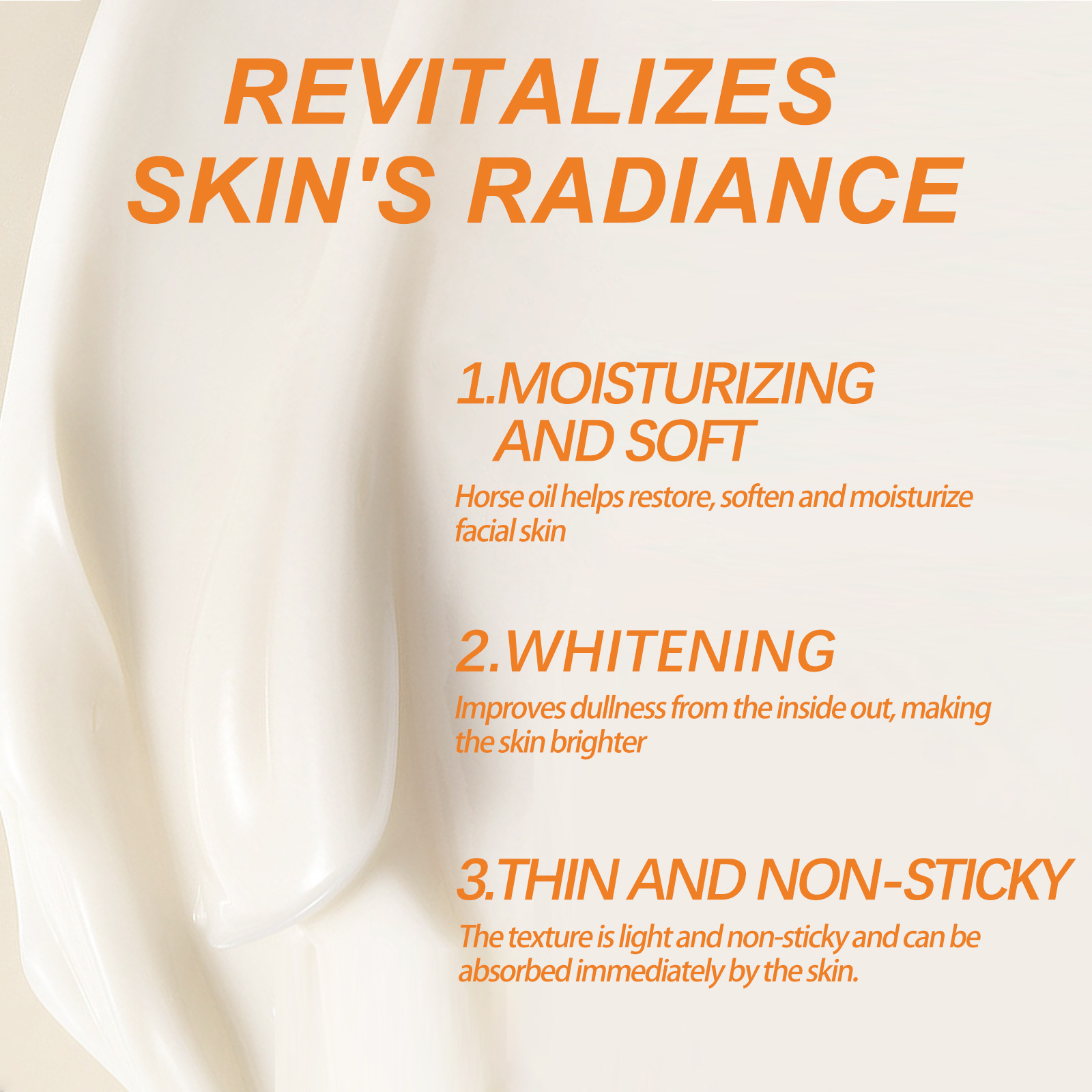 Jayswing Horse Oil Whitening Hydratiséiert d'Haut fest, befeuchtend a schlofend Gesiichtsmask Gel_voghion.com