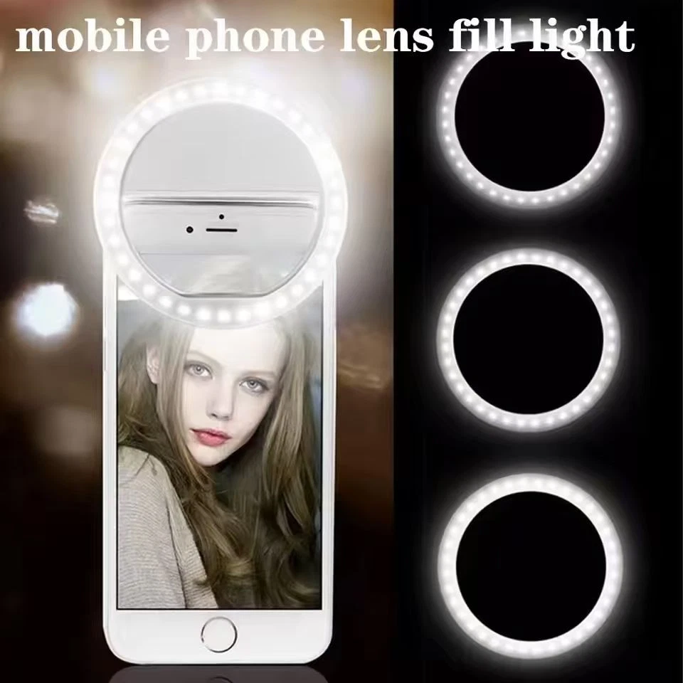 Portable Selfie LED Light Ring Fill Camera Flash For Mobile Phone Universal IPad_voghion.com