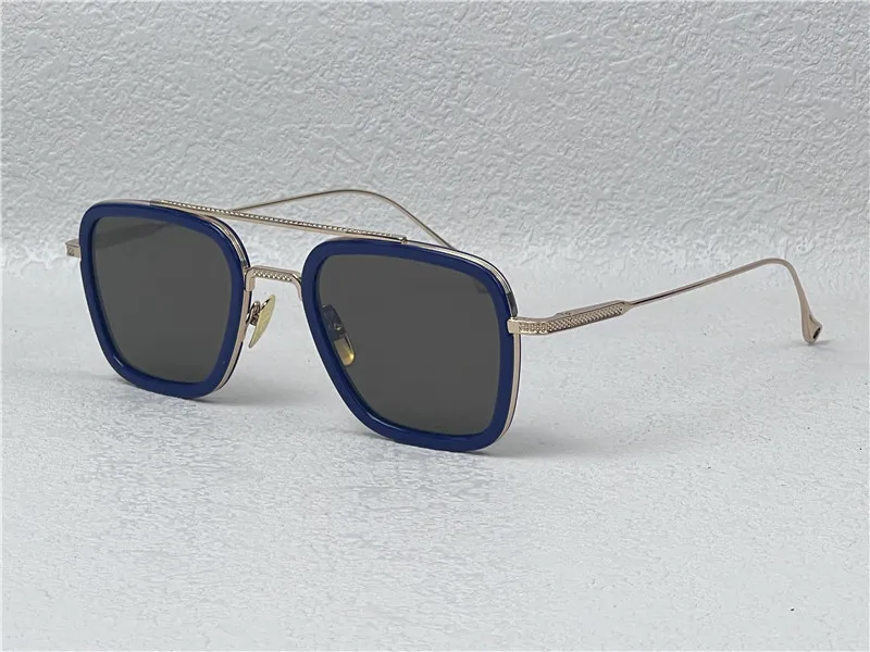 fashion Design Man Sunglasses 006 Square Frames Vintage Style Uv 400 Protective Outdoor Eyewear With Case_voghion.com