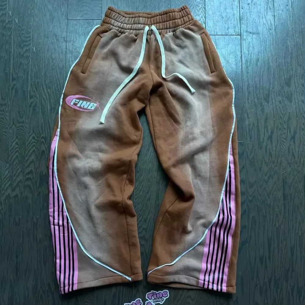Y2k Fashion Stripes Pants New Vintage Haruku Hip Hop Men Women Jogger Drawstring Sweatpants Oversize Cargo Trousers_voghion.com