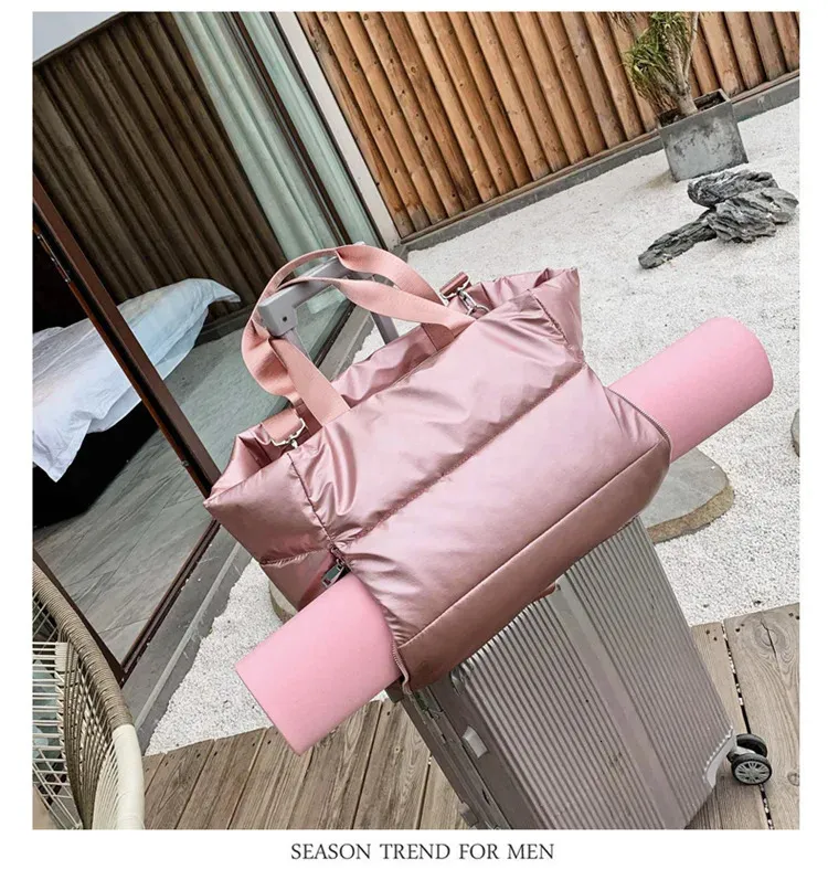 Kapazität Umhängetasche für Frauen wasserdichte Nylon Taschen Space Pad Baumwolle Feder unten große weibliche Tote Handtaschen Winter_voghion.com