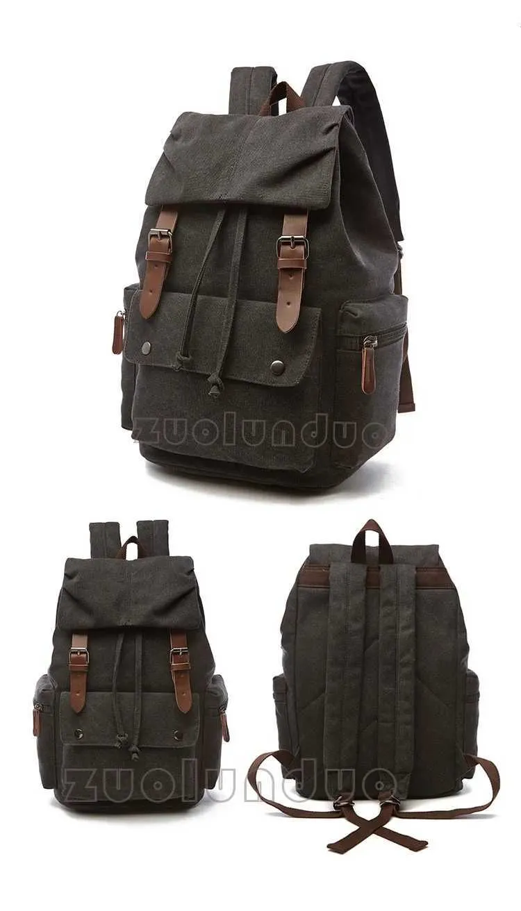 Sac à dos vintage en toile pour ordinateur portable pour hommes Mochila Feminina Mode Anti-vol Femmes Sacs à dos de voyage Sac à dos d'école C241031_voghion.com
