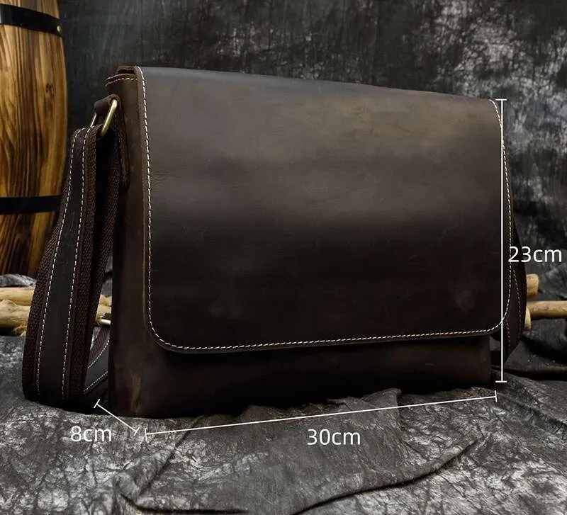 Vintage Crazy Horse Aktentaschen Laptop Büro Für Männer Abdeckung Messenger herren Leder Tasche Computer Taschen_voghion.com