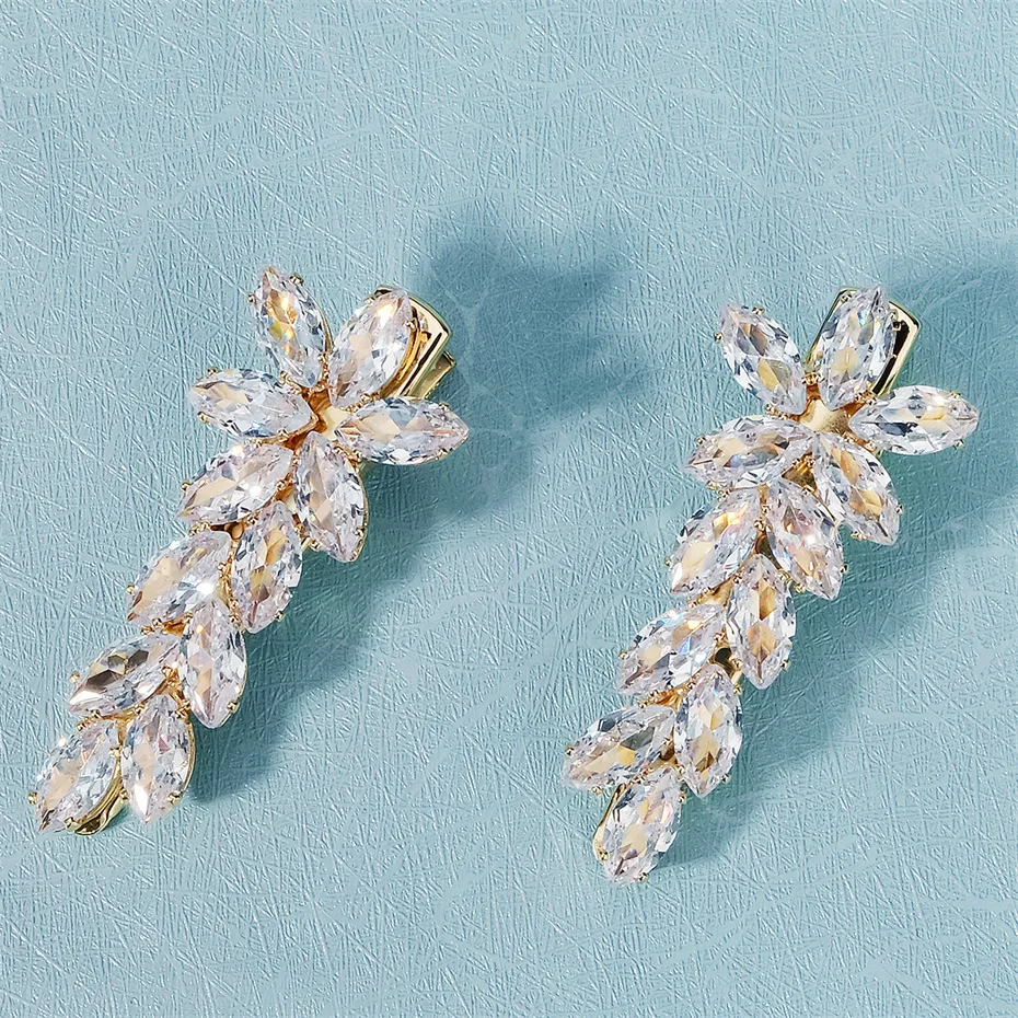 Bijoux Efily Mode Coréenne Zircone Cubique Clips 2PcsLot Cristal Barrette Épingles À Cheveux pour Femmes Fille Mariée Mariage Cheveux_voghion.com