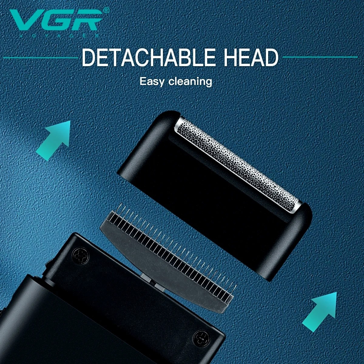 VGR Electric Shaver Professional Beard Trimmer Razor Portable Mini Shaver Reciprocating Shaving 2 Blade USB Charge for Men V-390_voghion.com