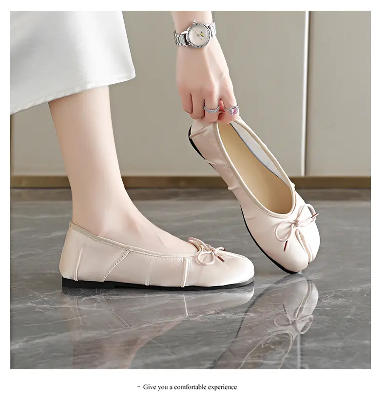 Versatile Women's Ballet Flats Elegant Mary Jane Leather Shoes_voghion.com