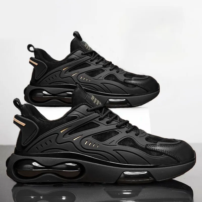 2025 Envío gratis Diseñador para hombre Running Zapatillas deportivas negras y azules con suela gruesa antideslizante_voghion.com