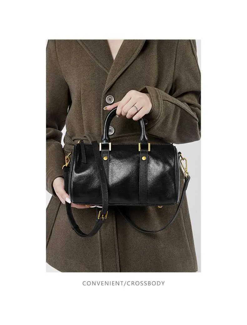 Borsa boston donna in vera pelle borsa a spalla e tracolla_voghion.com