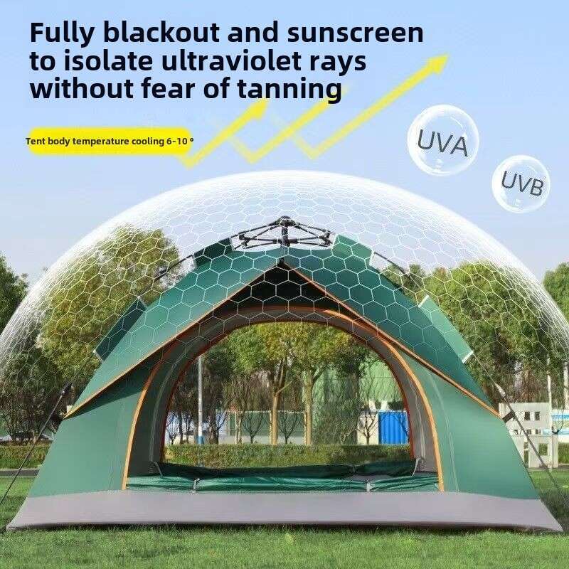 Tent Outdoor Folding Portable Park Equipment Camping Overnight Rainproof Thickening Fully Automatic Beach Indoor_voghion.com