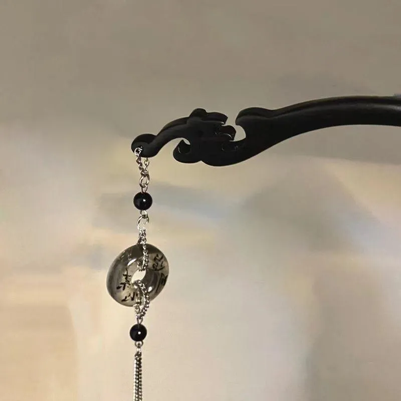 Fermagli per capelli in stile cinese elegante con calligrafia a farfalla e nappa, forcina per capelli, bacchetta, bastoncino, ornamento, copricapo, accessorio_voghion.com