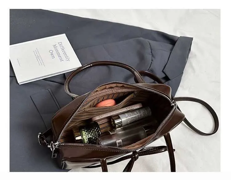 Women's Leather Shoulder Bag Large Capacity Casual Handbag_voghion.com