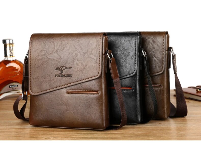 Summer Brand Kangaroo Messenger Bags Leather Casual Crossbody For Men Business Shoulder Bag Male Small Handbag_voghion.com