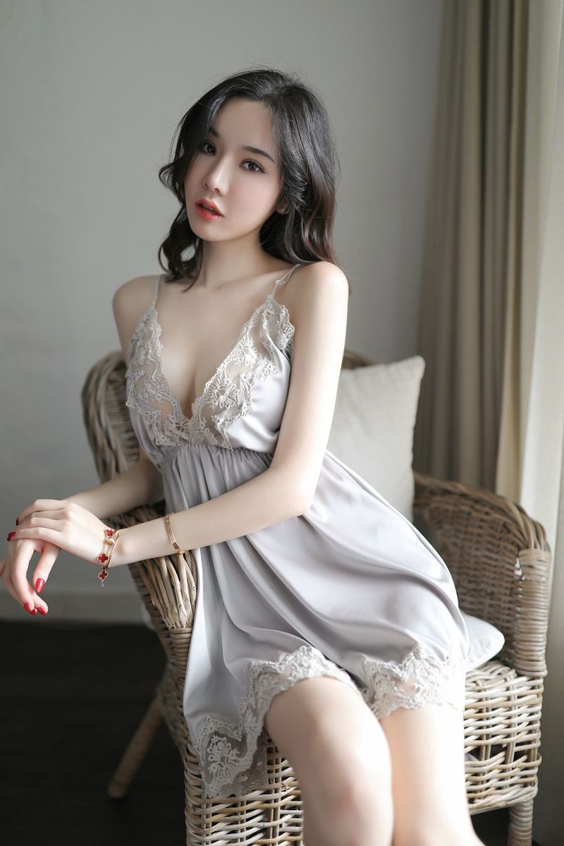 Camicia da notte sexy in pizzo trasparente costume role play_voghion.com
