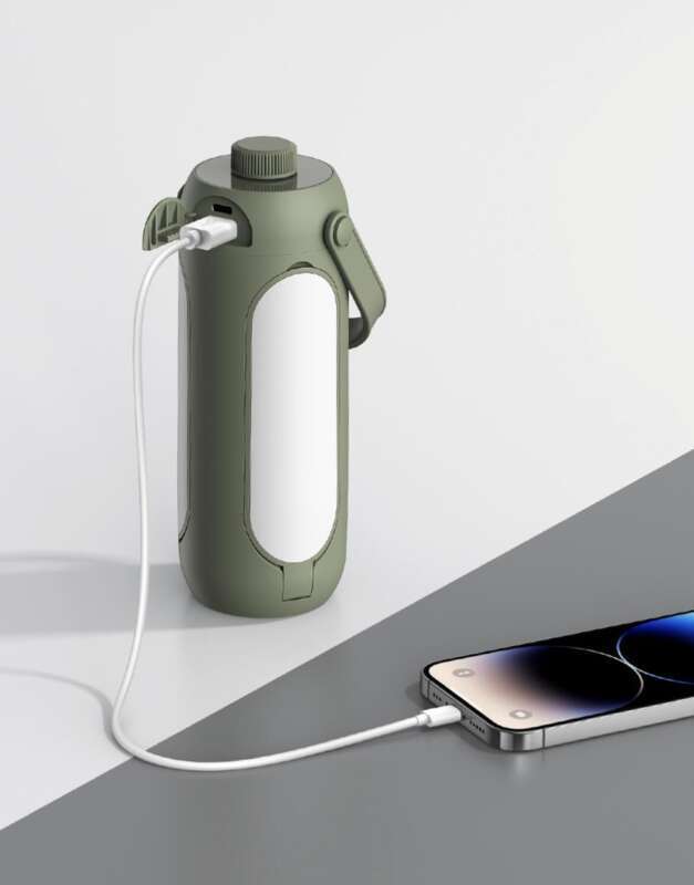 New Multifunctional Camping Light, 10000mAh Battery, Tri Color Dimming, USB Emergency Charging One Step Faster_voghion.com