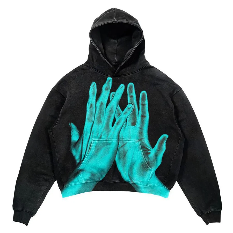 Herren-Designer-Skelett-Sweatshirts im Y2K-Stil, lockere Fleece-Kapuzenpullover für Männer und Frauen, High Street, lässige, übergroße Hoodies_voghion.com