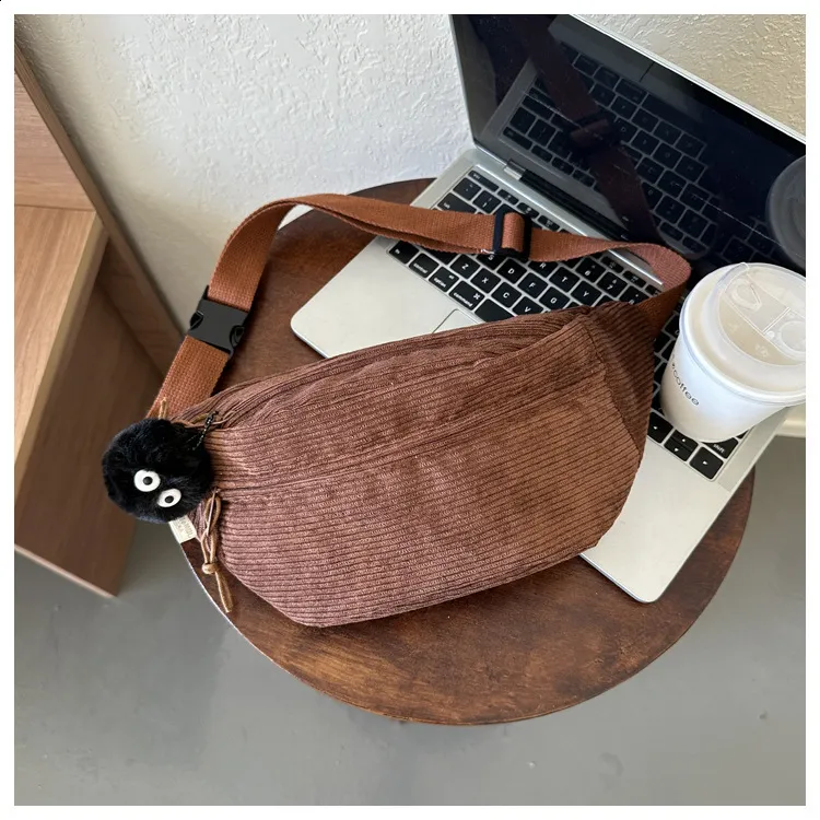 Frauen Taille Cord Student Schulter Handtasche Crossbody Brust Brust Tasche Fanny Pack Mode Telefon Weibliche Bum Gürtel Geldbörse_voghion.com