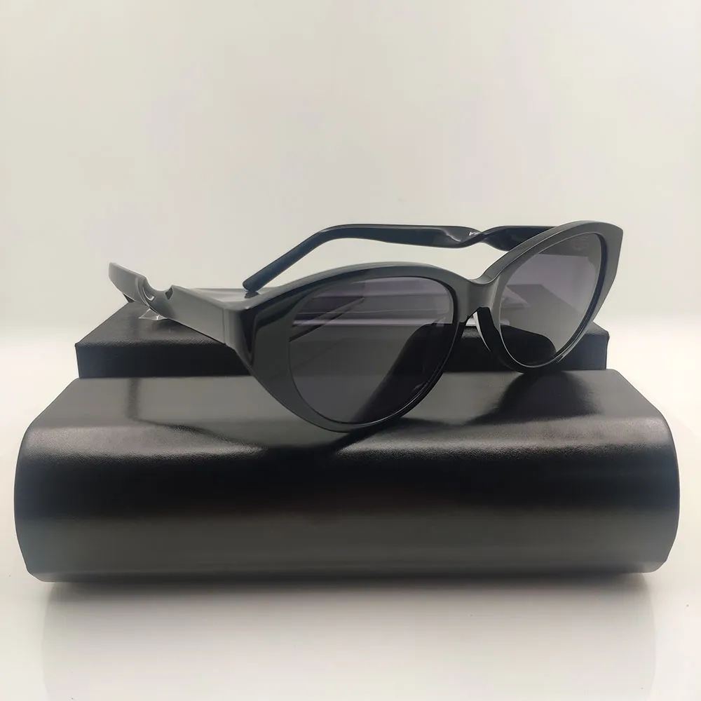 Mode Acetat Ästhetische Sonnenbrille Für Neue Unregelmäßige Frauen Schwarz Marke Designer SONNENBRILLE Coole Ovale Sonnenbrille_voghion.com